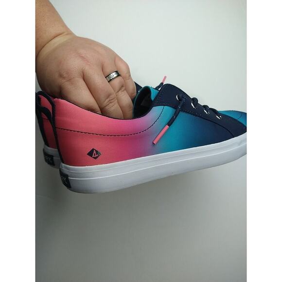 Sperry Woman 5.5M Crest Vibre Blue Ombre Sneakers Top Sliders - Picture 9 of 10